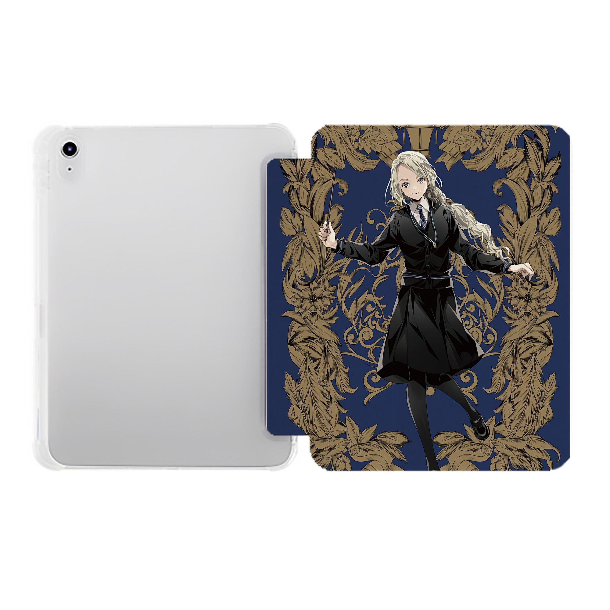 （画像用） Harry Potter ハリー・ポッターシリーズ IPad ケース ペン収納付き 三つ折りスタンド PUレザー×シリコン 対応機種9.5/10.5/10.9インチ